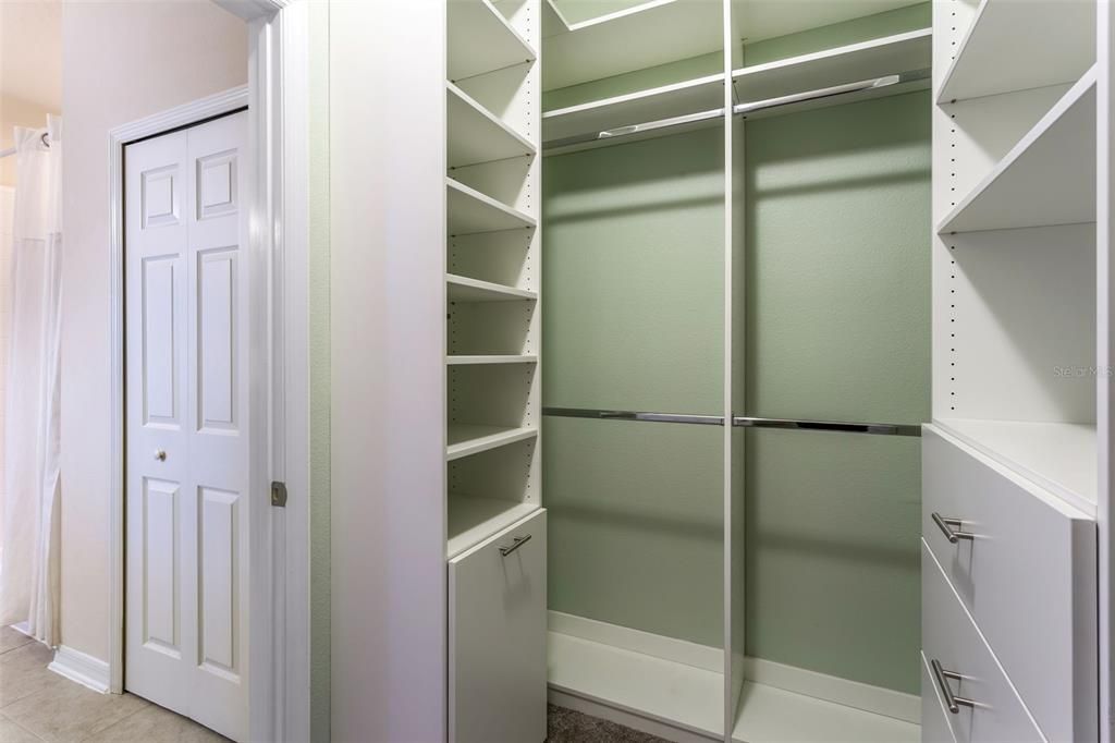 Custom built ins for your walk in closet.