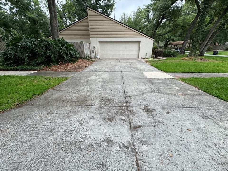 A large side entry driveway with 2 car garage gives ample room for parking.