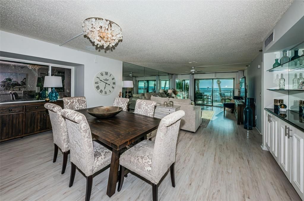 .. 3/2 With 1675 SQ Feet.. Looking Towards  Gulf Front Balcony Sliders from Living Room,