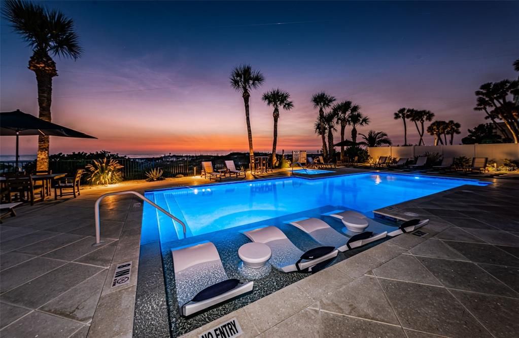 ..Pool & Spa -  Nite Shot   - Florida -  May - .... The Beach House Condominiums..
