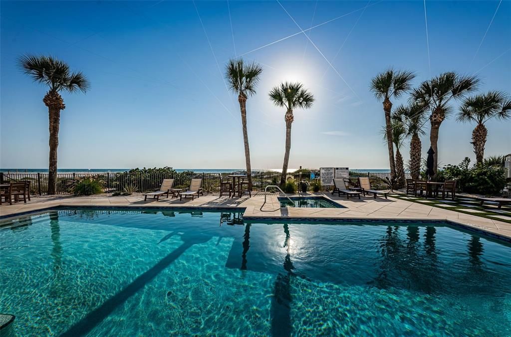 ..Pool & Spa -  Day Shot  - Florida -  May - .... The Beach House Condominiums..