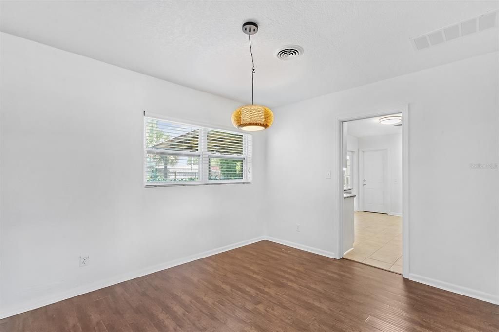 Dining room off the kitchen and open to livingroom