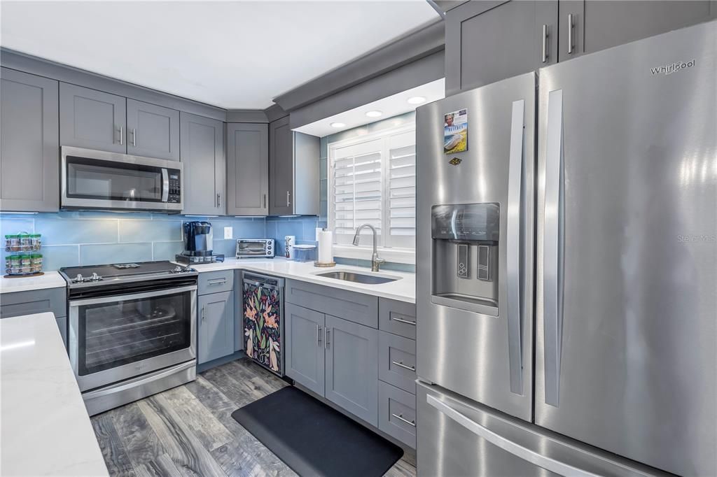 Updated Kitchen With Stainless Steel Appliances