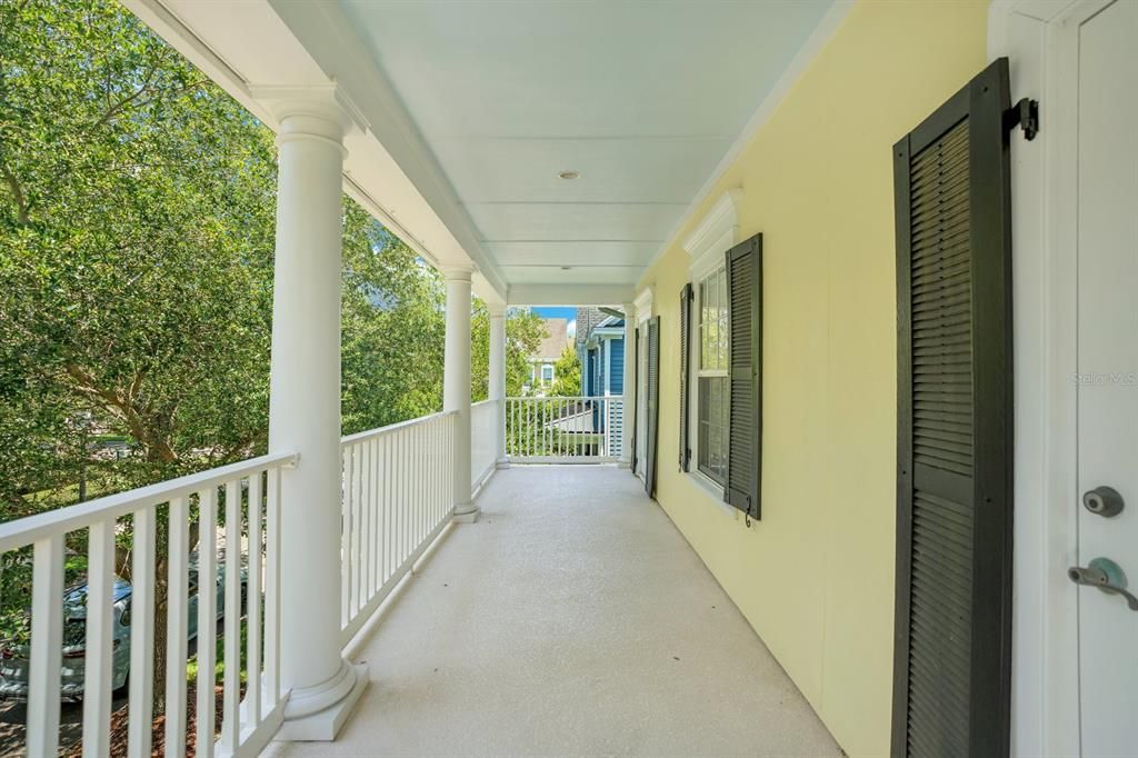 Upstairs balcony