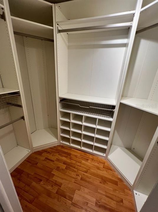 primary closet - easy to stay organized with this setup