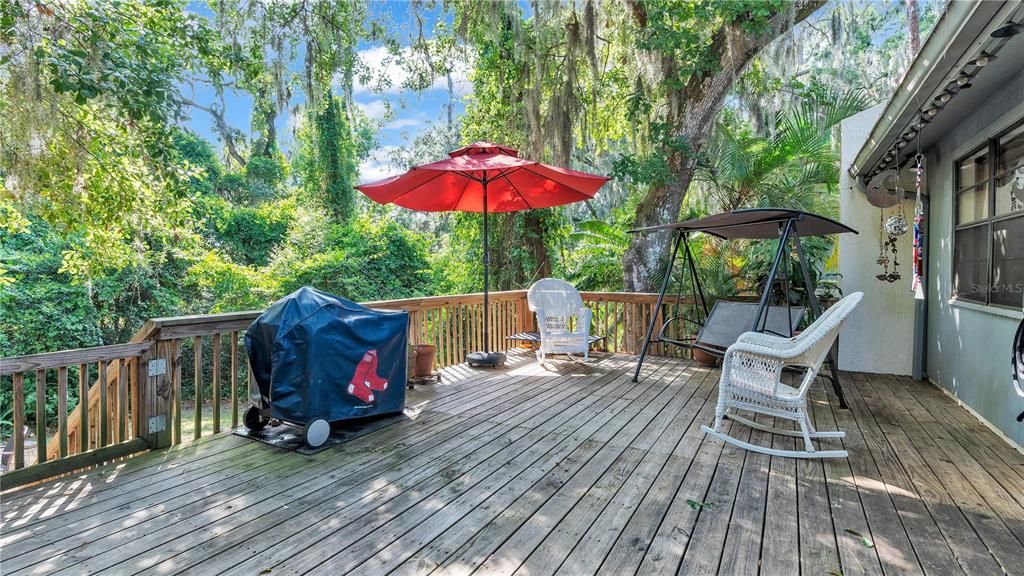 backyard wooden deck