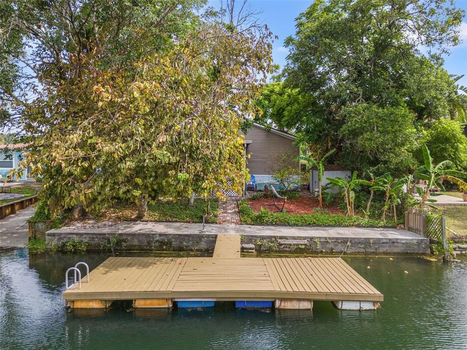 Back yard/floating deck