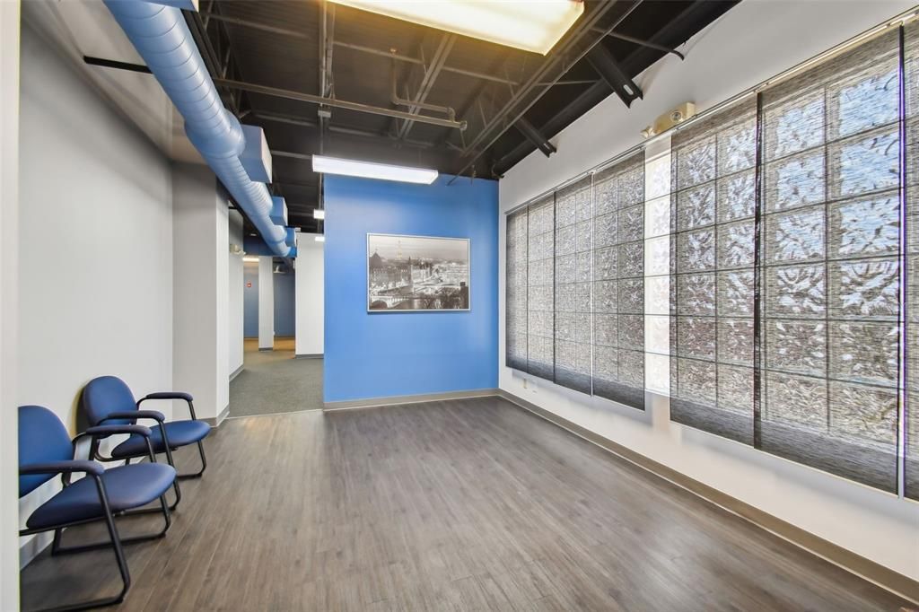 300 B Reception area with Glass Block Windows