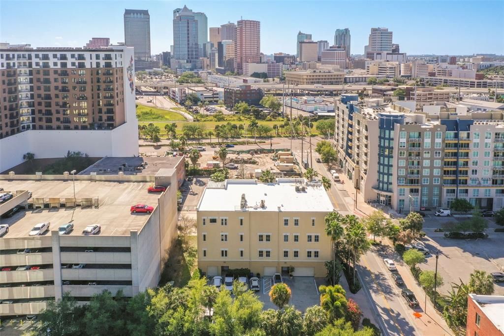 Surrounded by apartments and condos makes it a great spot for co-work space