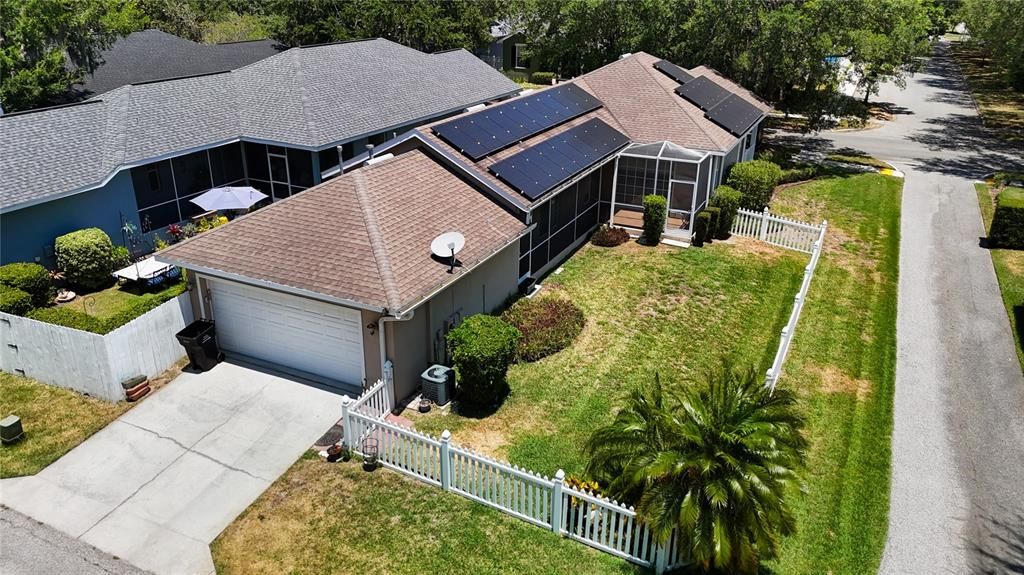 Rear entry garage, solar panels