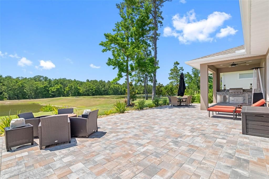 Huge extended paver patio