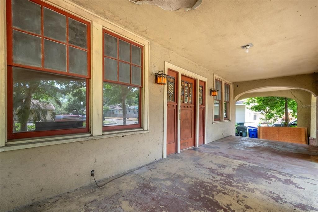 Wide and deep front porch.