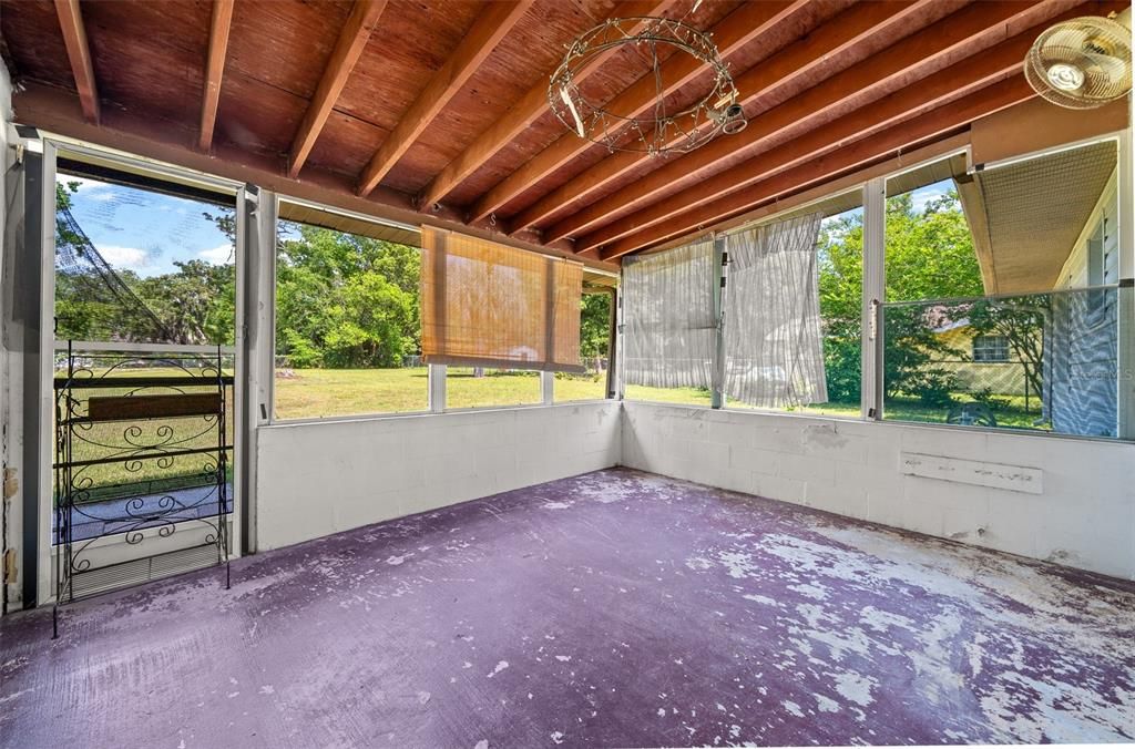 Screened Lanai overlooking backyard