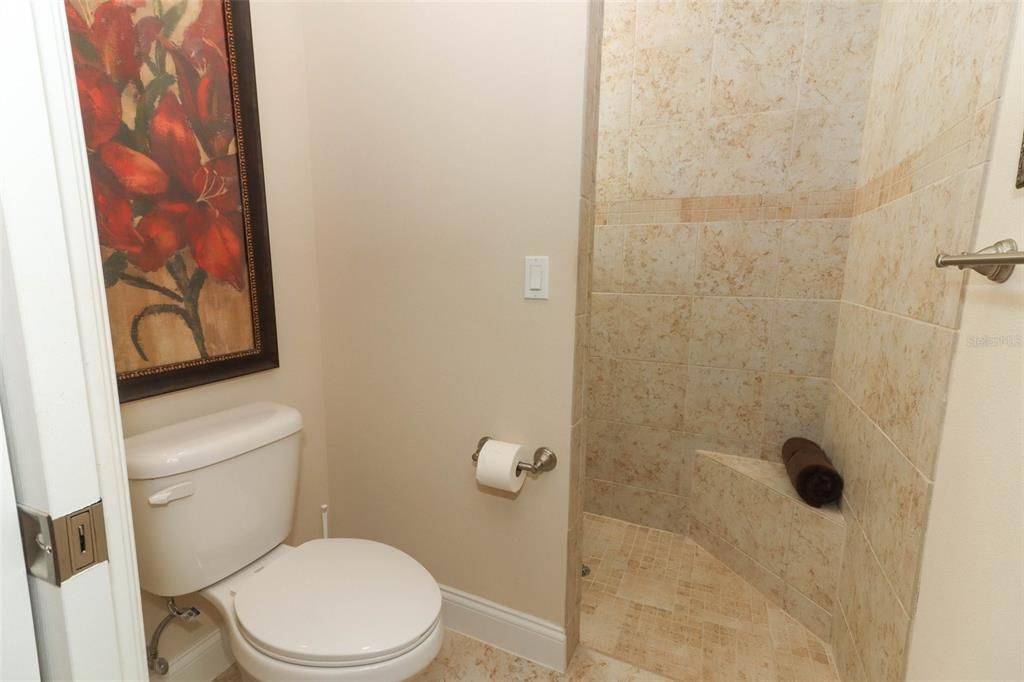 Private Water Closet & Tiled Shower