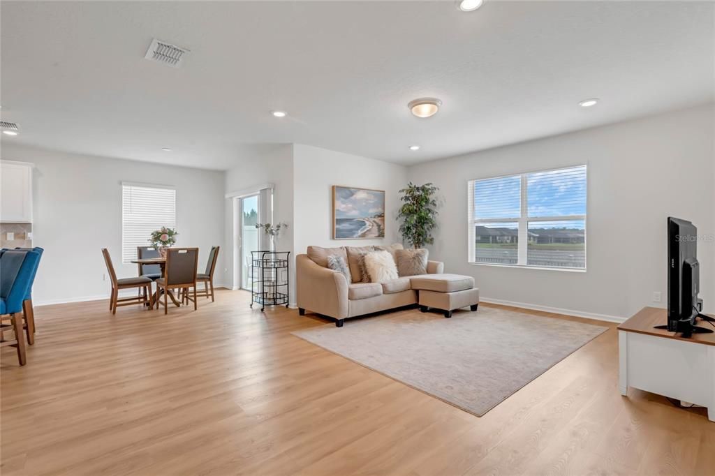 Large Family Room with view of private backyard!