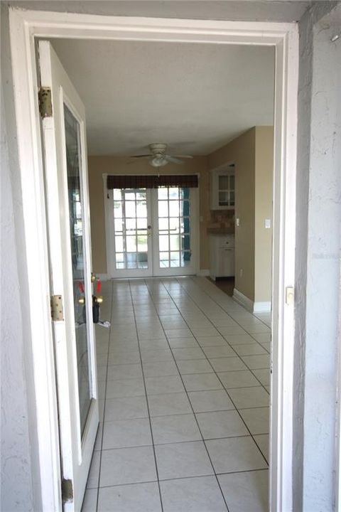 Front entrance into living room