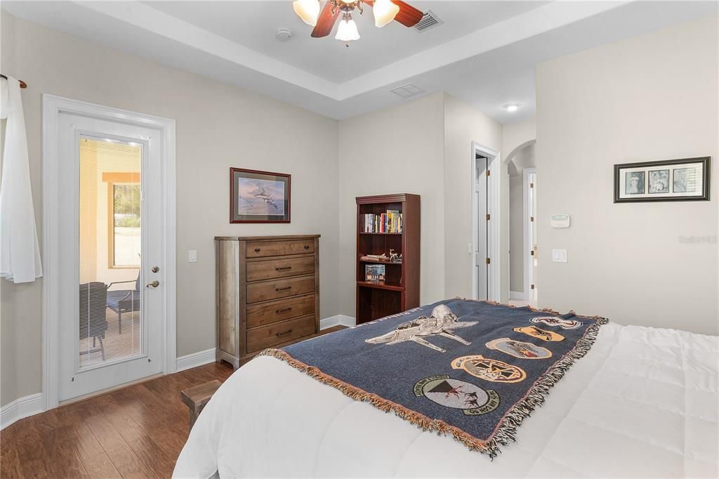 Primary Bedroom with door to lanai