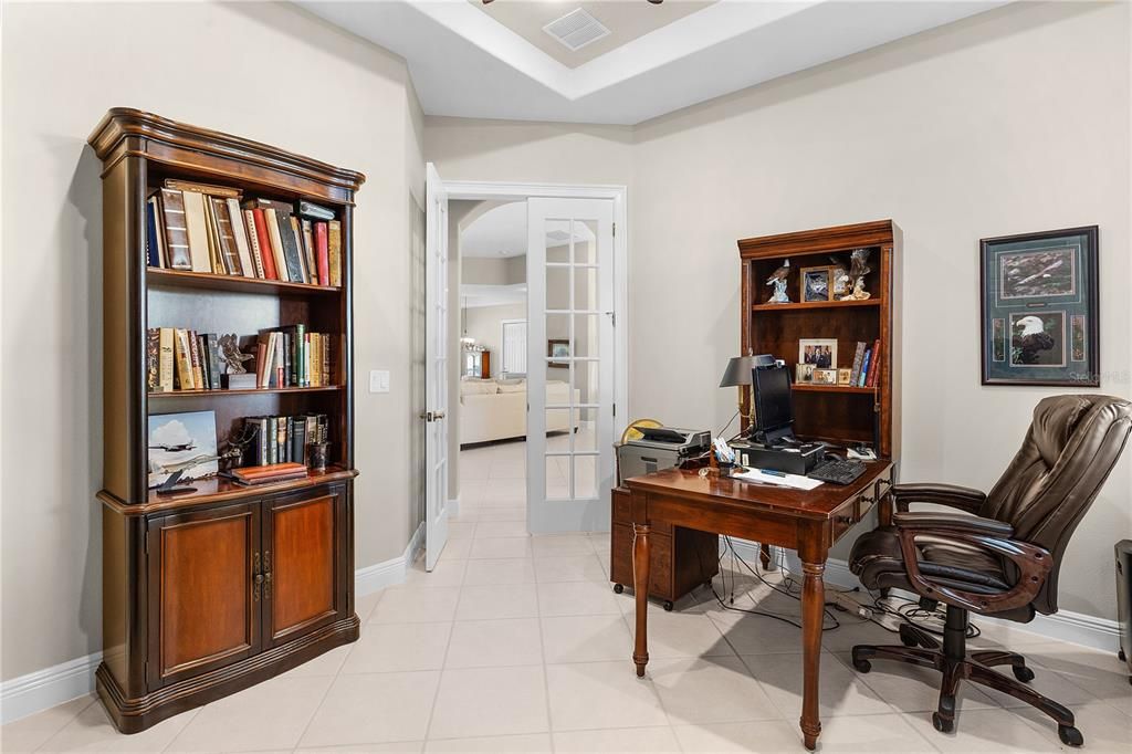 Office with french doors