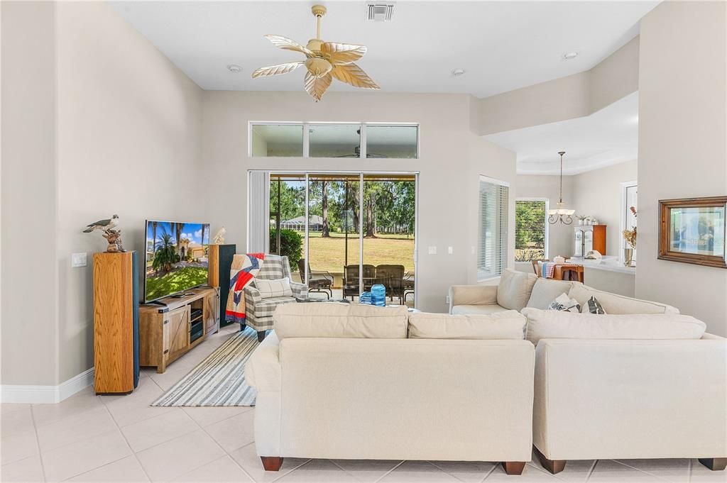 Great Room with sliding doors to lanai