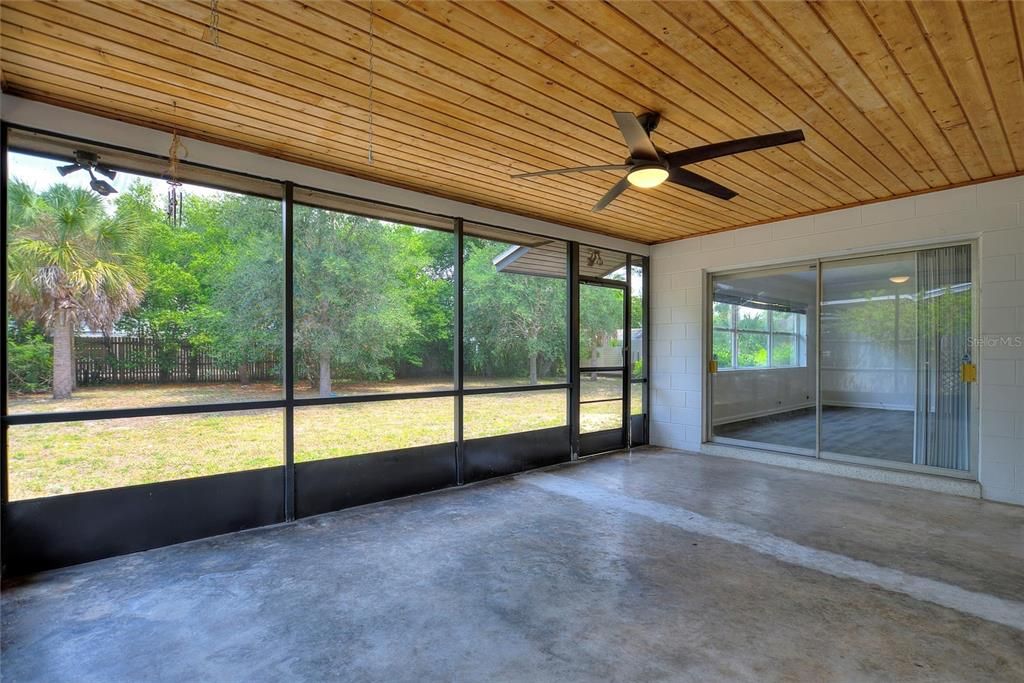 Good-sized screened patio; party in the shade!
