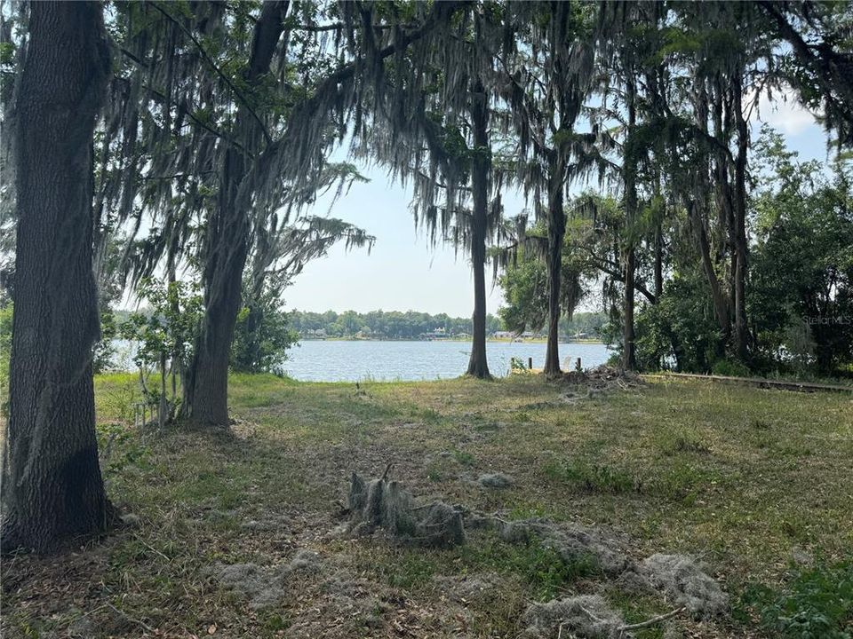 View of the lake from the rear of the main house