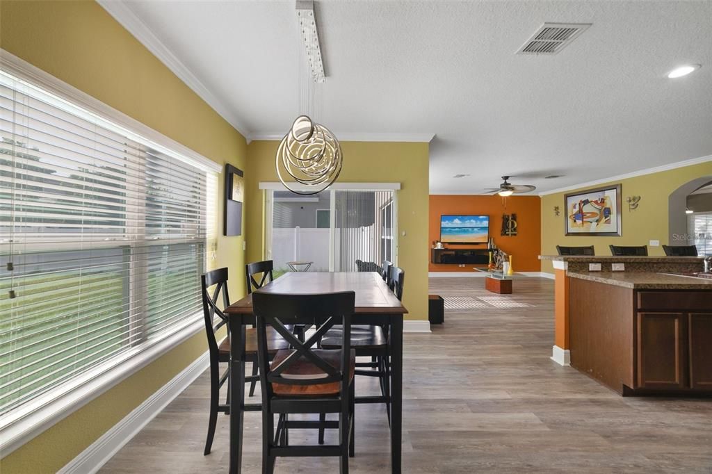 Casual dining/kitchen open to the living area!