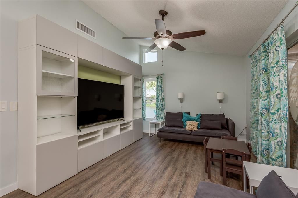 Family room with entertainment unit