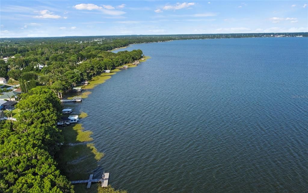 Community dock in lower left corner