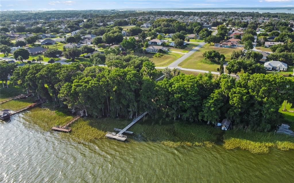 Aerial of community dock