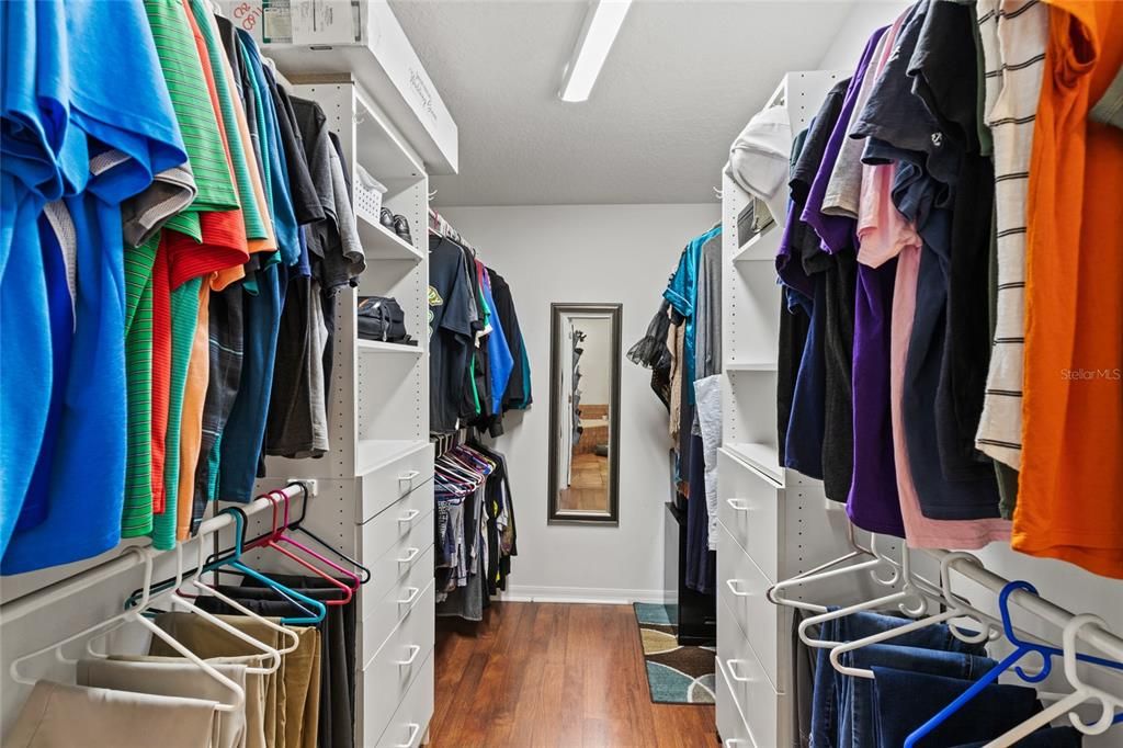 Primary closet with built ins