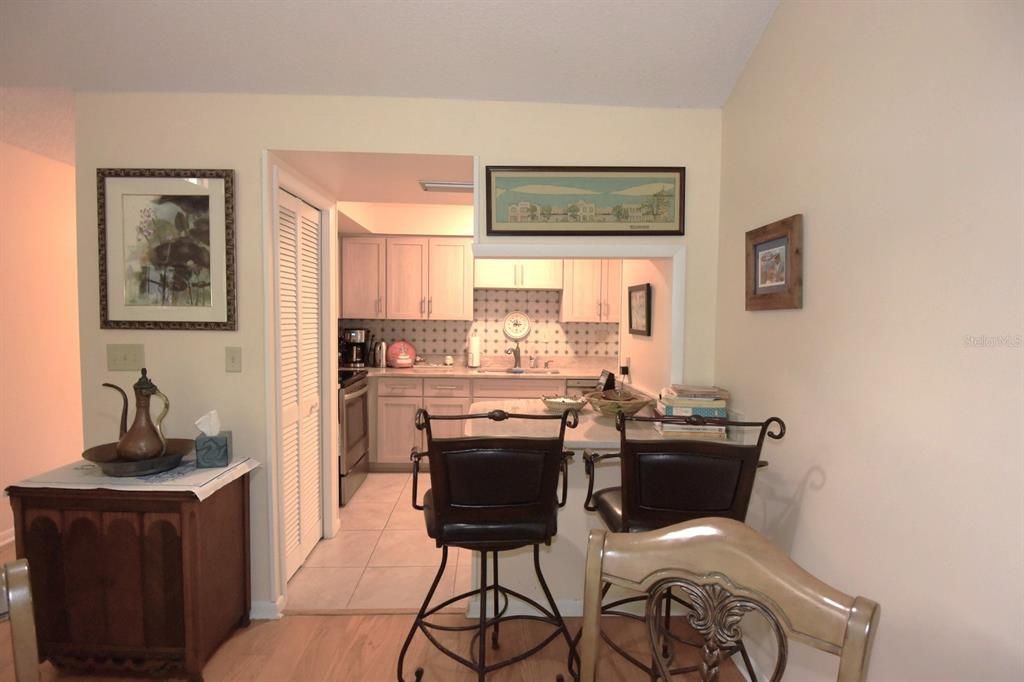 Breakfast Bar with Stone Countertops