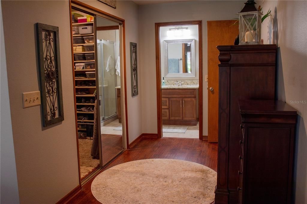 Large walk-in closet and bath off Master bedroom