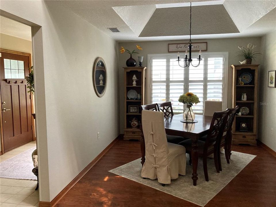 Dining room off kitchen and living room