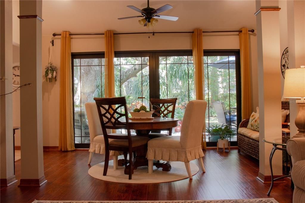 Dinette/sitting area looking out on back patio