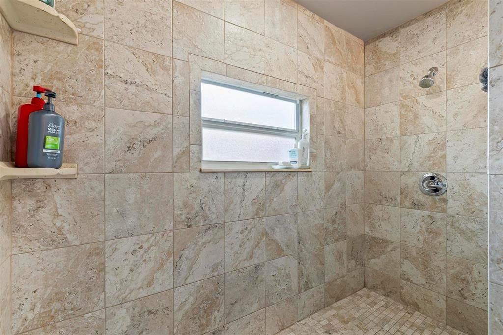 Great shower with natural light