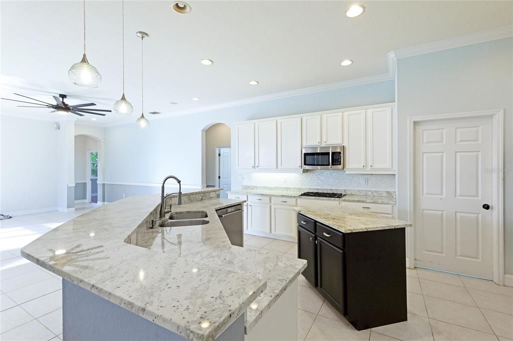 Gourmet kitchen with granite counters