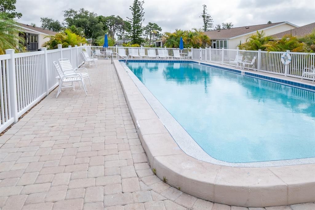 The large community pool is conveniently located close to unit 76.