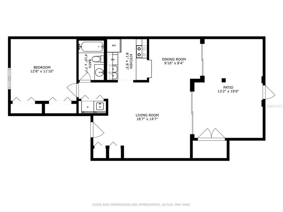 Active With Contract: $149,000 (1 beds, 1 baths, 740 Square Feet)