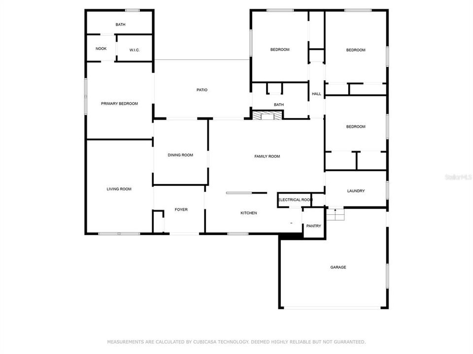 Floor plan sketch of 2060 Goldwater Court.