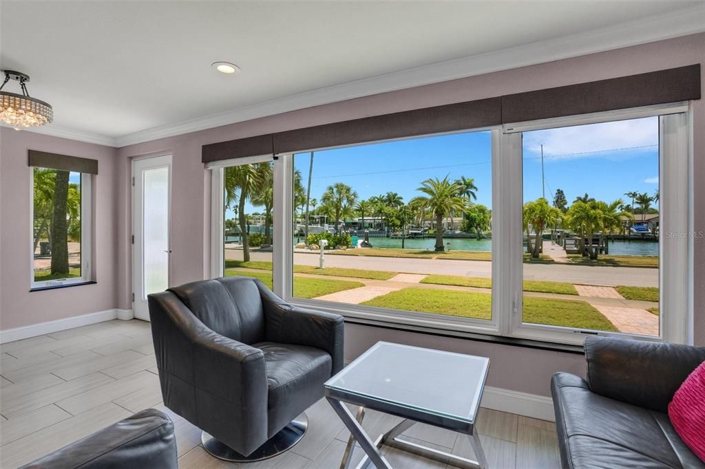 Front Sun Room looking over Intracoastal, Dophins, Manatees and Sunsets