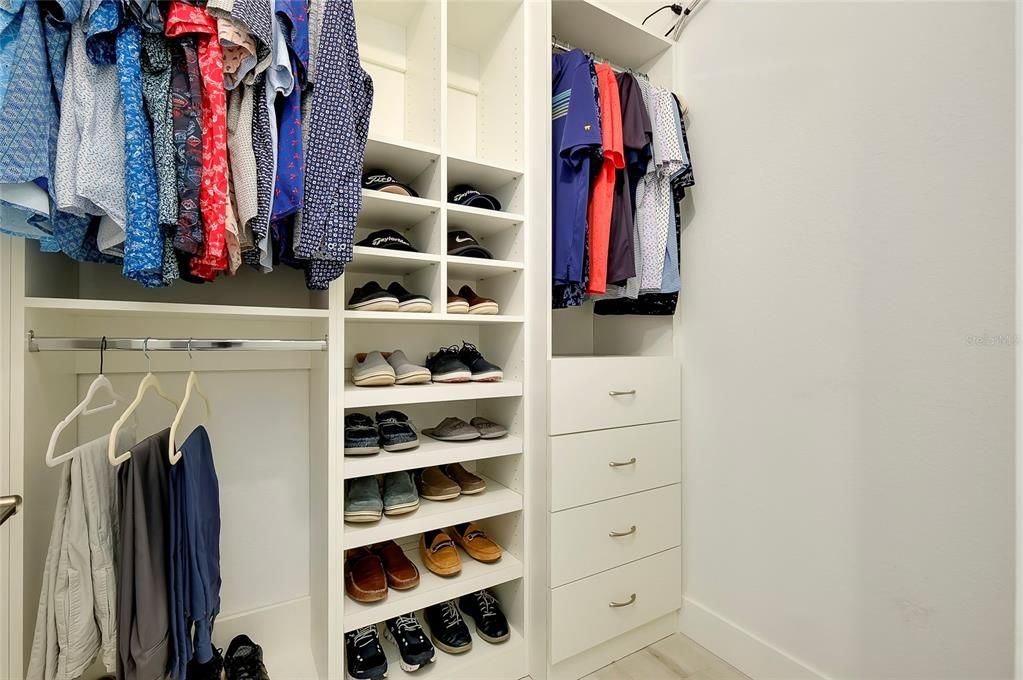 Walk in closet #2 with custom closet orgainizer