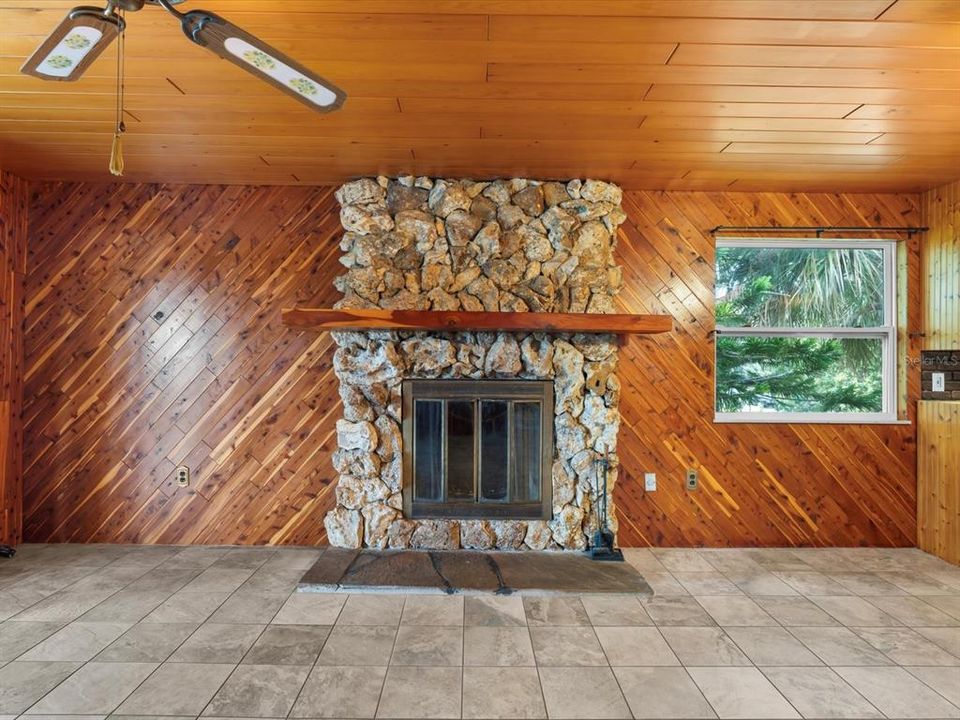 Wood burning fireplace Living Room