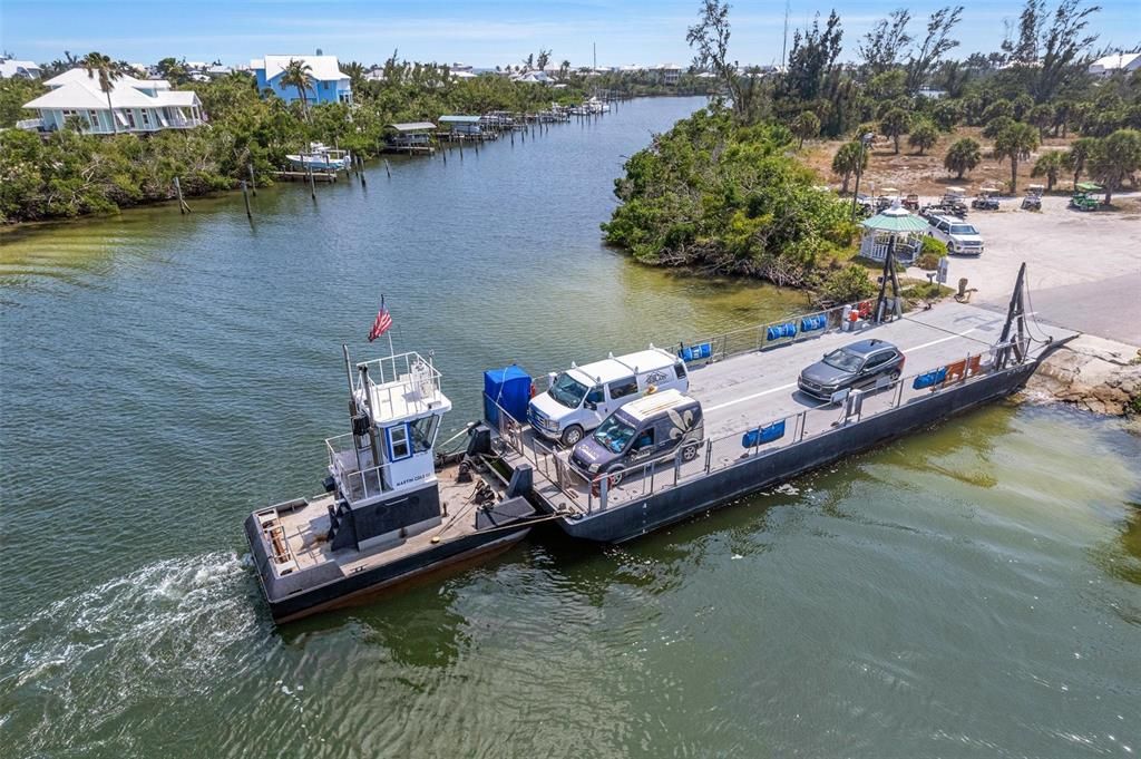 Four minute ferry ride to access Palm Island