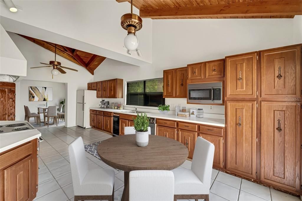 Large Eat-in Kitchen virtually staged