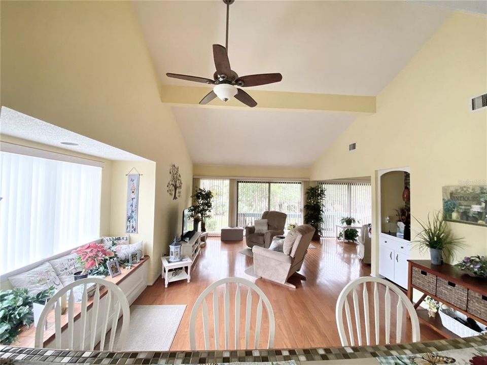 Dining area with window seat