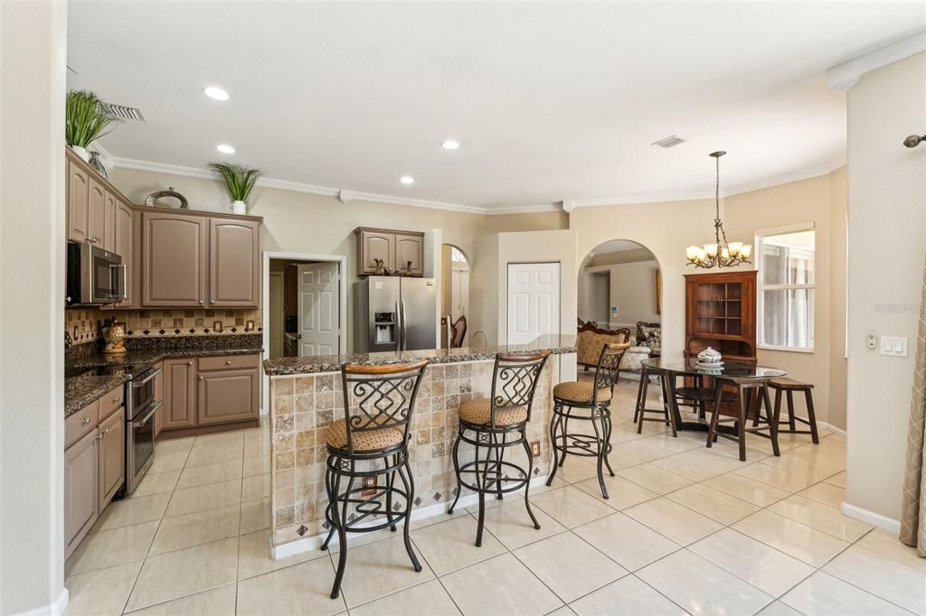 Modern and fully equipped kitchen. With sleek stainless steel appliances