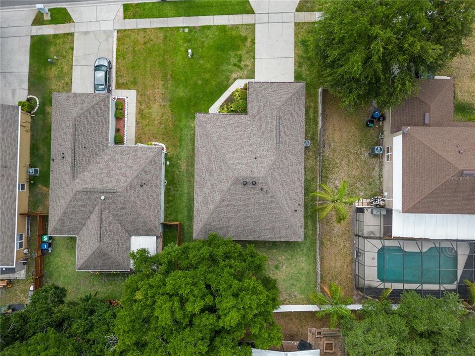 Overhead view of the property