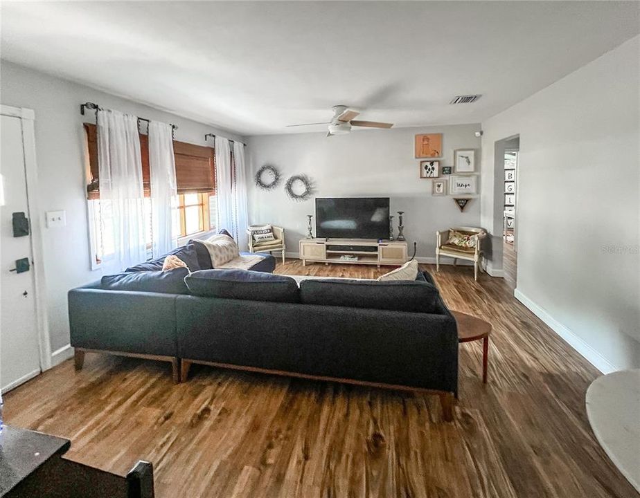 The Living Room as seen from the Kitchen.