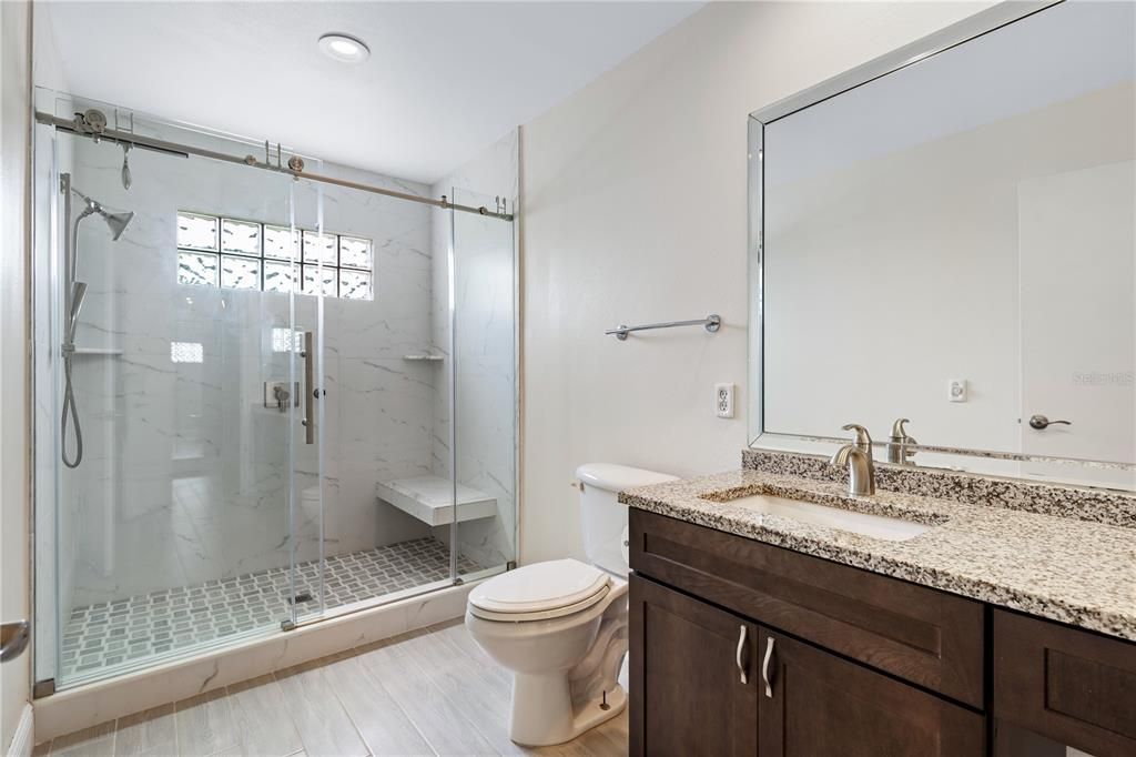 MASTER BATHROOM WITH GREAT SIT DOWN OR STAND UP SHOWER