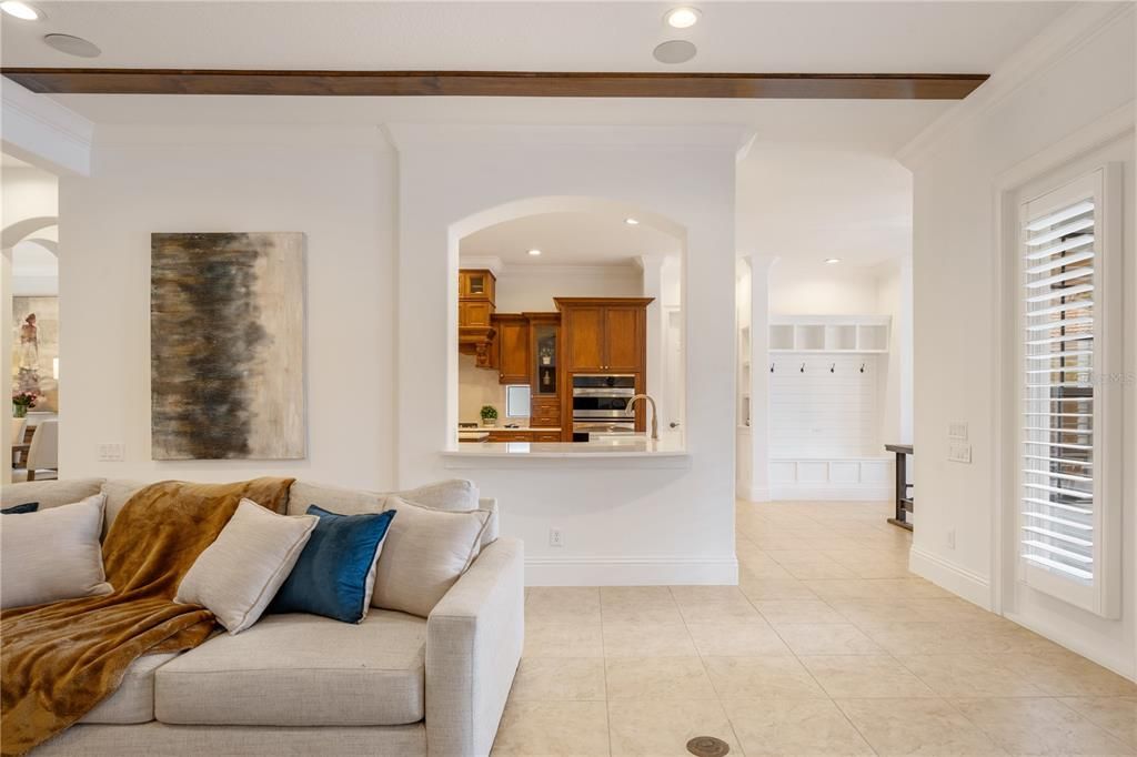 View into the kitchen from Great Room